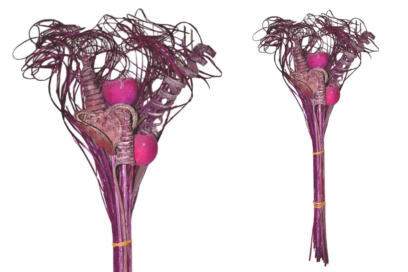 Trockenblume Grabstrauß BOHO Style Smart Curly brombeer 66cm Exoten Grabdeko, finehomegarden, Höhe 66 cm, Grabgestecke Alleheiligen Totensontag Trockenstrauß von finehomegarden