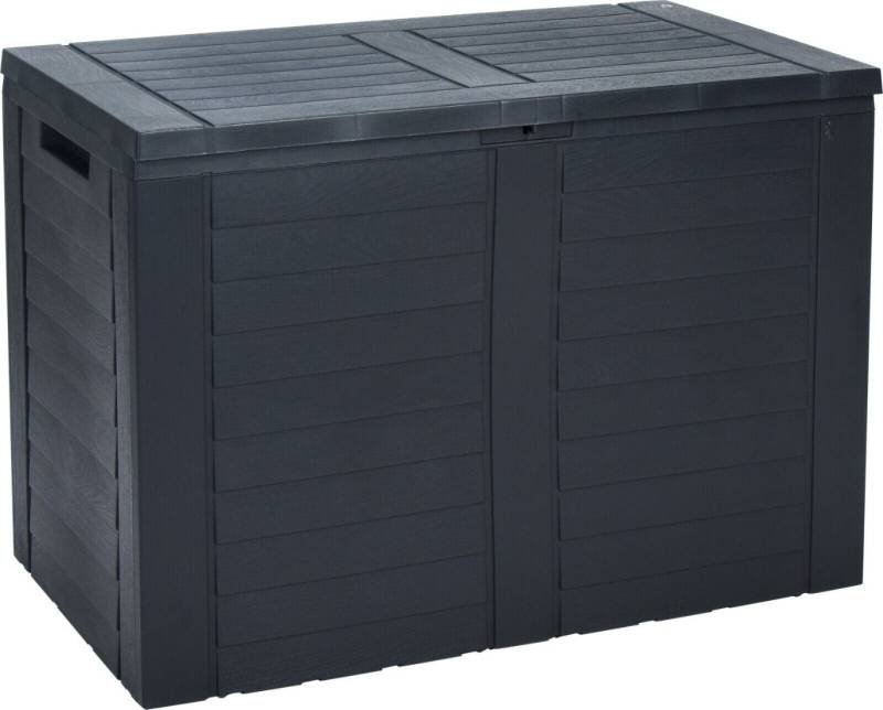 finehomegarden Aufbewahrungsbox Kissenbox 170 Liter Fassungsvermögen 75x44x53cm Gartenbox (1 St), anthrazit Aufbewahrungsbox Gartenkissen / Paket von finehomegarden