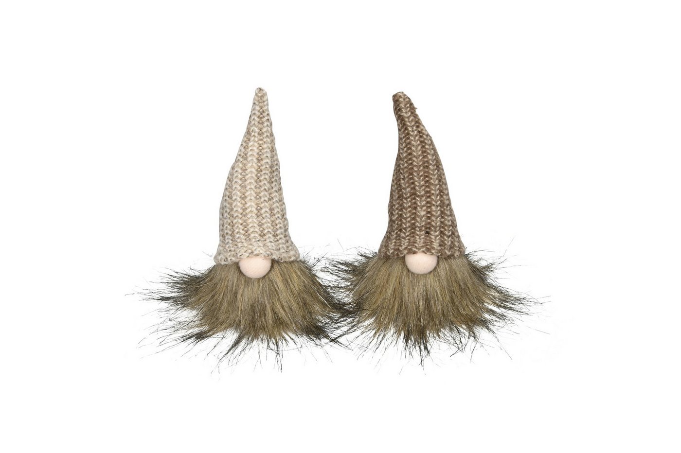 finehomegarden Dekofigur Wichtel Weihnachtswichtel Ø6x6cm H15cm Stoff 2fach sort. creme/natur (Set, 2 St., 2tlg), Weihnachtsdeko Herbst Weihnachten von finehomegarden