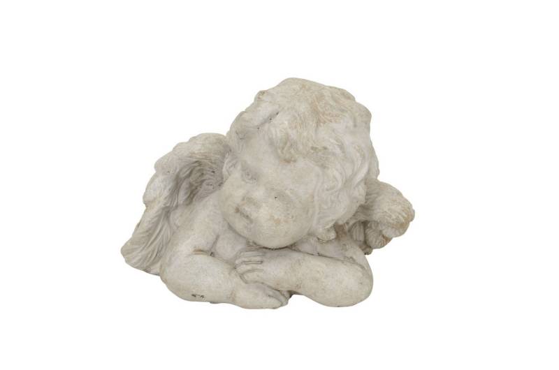 finehomegarden Engelfigur 2x Engel Zement StoneArt creme Skulptur Ø13,5x10cm H10cm (2 St), Figur Dekofigur / Paket von finehomegarden