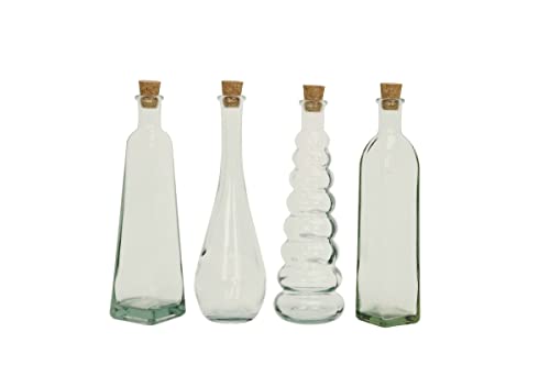 finehomegarden Glasflasche mit Korken 4 Modelle Glas klar Ø5cm H18cm Dekoflasche Flasche Deko von finehomegarden