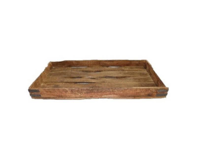 finehomegarden Tablett Dekotablett Holz Serviertablett Aged Natur 70x35cm H8cm Used Look, Holz, (1-tlg), Tablett Kerzentablett Holztablett / Paket von finehomegarden