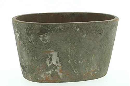 finehomegarden Topf MOOLA Jardiniere Zement Shabby Natur Übertopf Pflanztopf Ø25x14cm H15cm von finehomegarden