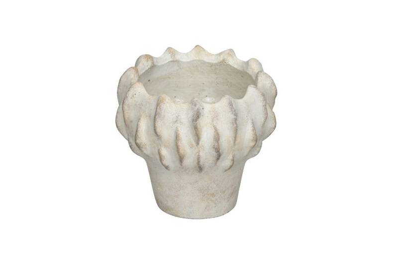 finehomegarden Übertopf Topf Zement creme/gold gewischt Blumentopf Ø19+24cm H17,5+21cm (1 St), Zimmerpflanzen Übertopf 2Größen wählbar / Paket von finehomegarden