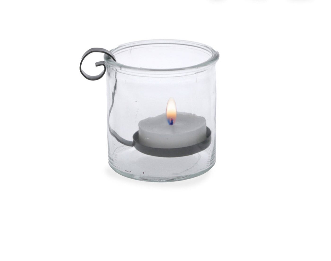 finehomegarden Windlicht 2x Teelichtglas klar Kerzenhalter H10cm + H12cm Teelichthalter Deko (Set, 2 St., 2 Gläser / 2 Einsätze), mit herausnehmbarer Halterung Metall für Teelicht 2Größen wählbar von finehomegarden