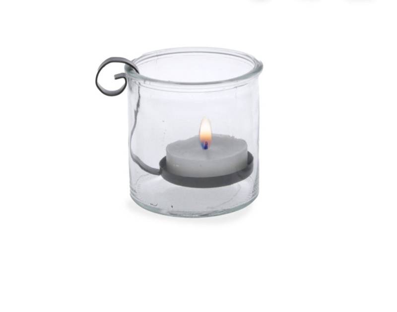 finehomegarden Windlicht 2x Teelichtglas klar Kerzenhalter H10cm + H12cm Teelichthalter Deko (Set, 2 St., 2 Gläser / 2 Einsätze), mit herausnehmbarer Halterung Metall für Teelicht 2Größen wählbar von finehomegarden