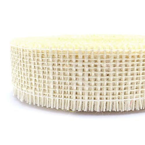 25 m x 40 mm Dekoband JUTE IVORY Creme Juteband Geschenkband 4 cm Gitterband Schleifenband aus Naturjute nachhaltig Weihnachten Ostern Geschenkverpackung von finemark