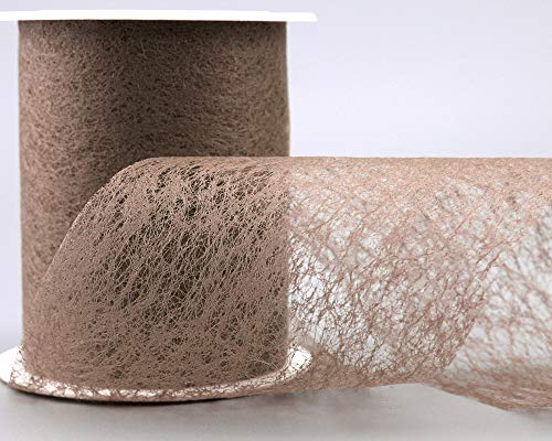 20 m x 10 сm Dekoband VLIES TAUPE Schleifenband Geschenkband Deko Netzband Floristik Band Vliesband Dekovlies Tischdekoration zum Basteln Dekorieren Tischläufer Tischband von finemark