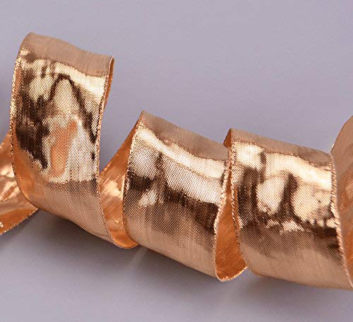 finemark 3 m x 40 mm Dekoband Glossy ROSA Gold Glanzband metallic Schleifenband mit Draht Rosa-Gold glänzend Geschenkband Weihnachten Drahtkantenband finemark 3 m x 40 mm Dekoband Glossy ROSA Gold Glanzband metallic Schleifenband mit Draht Rosa-Gold glänzend Geschenkband Weihnachten Drahtkantenband von finemark