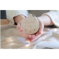 Mein 1.weihnachten, Ornament Personalisiert, Personalisierte Geschenke, Weihnachten 2021, Kugel Aus Holz, Geschenk Für Baby, Die Neue Mutter, Erstes von firastudio