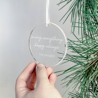 Unser Erstes Weihnachten, Personalisiertes Geschenk, Personalisierte Geschenke, Erste Weihnachtsverzierung Verheiratet, Verzierung, Spielerei von firastudio