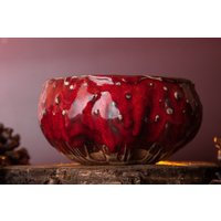 Handgemachte Keramikschale, Kürbisschale, Küchendekoration, Reliefdekor, Made in Ukraine, Halloweengeschenkidee von firaworkshopUA