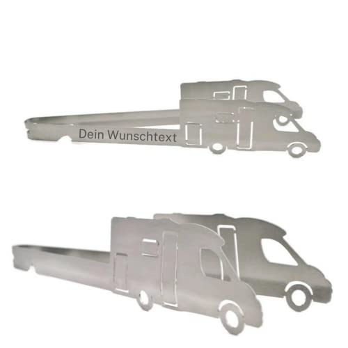 firemeister Grillzange Edelstahl, verschiedene Motive, mit Lasergravur personalisierbar, Geschenkidee (Wohnmobil) von firemeister