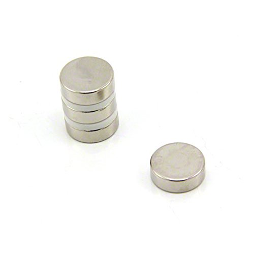 Ultrahoher Leistung N52 Neodym Magnet Für Diy, Hobbys - 15mm Durchmesser x 5mm Dick - 6kg Ziehen - Pack von 4 von first4magnets