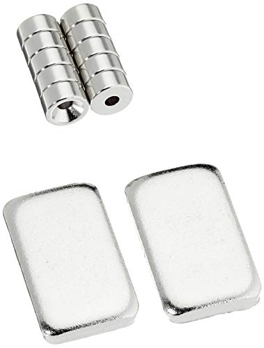 Neodym - Magnet Für Künste, Kunsthandwerk, Modellherstellung, Diy, Hobbys - 10mm Durchmesser x 5mm Dicke x 3,2mm C/Waschbecken - 2kg Zug - Norden - Pack von 10 von first4magnets