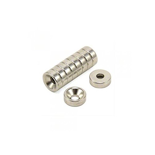 Neodym - Magnet Für Kunst, Kunsthandwerk, Modellherstellung, Diy, Hobbys - 12mm Durchmesser x 4mm Dicke x 4,2mm C/Waschbecken - 2,5kg Zug - Norden - Pack von 10 von first4magnets