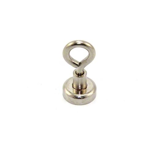 Neodym - Klemmmagnet Mit M4 - Augenbolzen zum Aufhängen, Halten Oder Anzeigen von Gegenständen - 16mm Durchmesser x 32mm Hoch - 9,7kg Zug von first4magnets