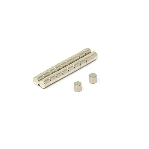First4magnets F641-25 Durchmesser x 5mm dicken N42 Neodym-Magneten-0,9 kg ziehen (Packung mit 25), Silver, 25 x 10 x 3 cm, Stück von first4magnets