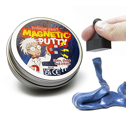 Professor Gauss™ Magnetputty Mit Skittle Magnet Für Kinder, Jungen, Mädchen, Wissenschaft, Lernen und Spaß - Blue Goo von first4magnets