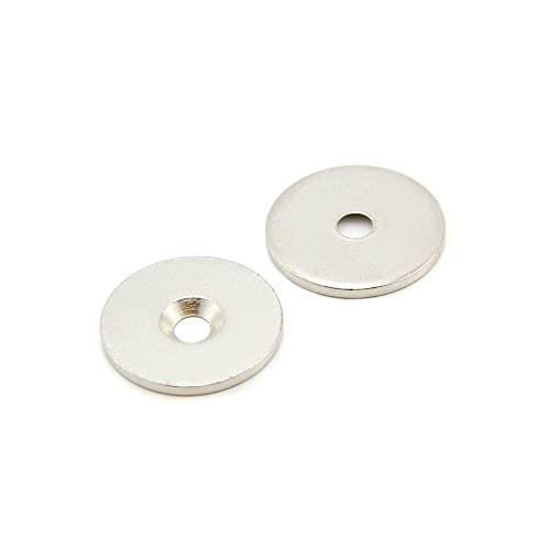Counterunk Steel Disc für die Verwendung von Magneten, Abhängekunstwerk oder Notizbädern 25 mm Durchmesser x 2 mm dickes x 4 mm Loch von FIRST4MAGNETS