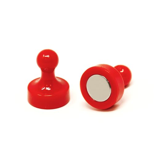 Hochleistungsroter Skittlermagnet Für Kühlschrank, Büro, Whiteboard, Mitteilungsboard 19Mm X 25 Mm Hoch - Pack Von 2 von first4magnets