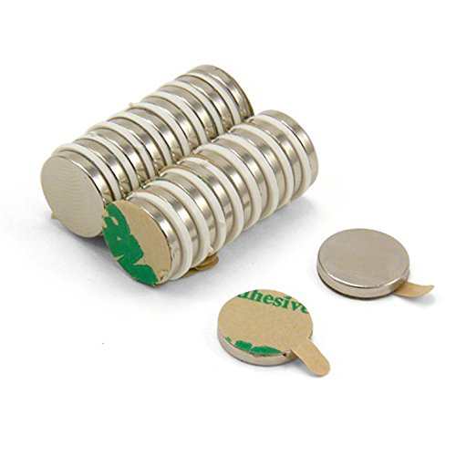 Klebstoff N42 Neodym - Magnet Für Kunst, Kunsthandwerk, Modellherstellung, Diy, Hobbys und Verpackungen - 12mm Durchmesser x 2mm Dick - 1,6kg Zug - Norden - 20 Packung von 20 von first4magnets