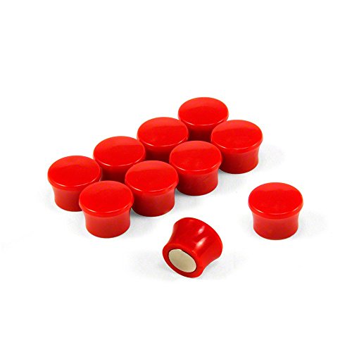 Small High Power 'Memo' Board Magnets - Red (10 Packs of 10) von first4magnets