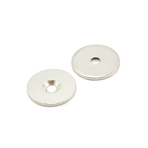 Counterunk Steel Disc Für Die Verwendung von Magneten, Hängegrafiken Oder Notizenboards - 25mm Durchmesser x 2mm Dickes x 4mm Loch - Pack von 10 von first4magnets