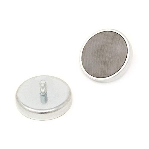 Ferrit - Pot - Magnet Mit M5 Externer Faden Für Künste, Handwerk, Modellherstellung, Diy und Hobbys - 40mm Durchmesser x 8mm Dicke - 11,4kg Zug - Pack von 4 Ferrit - Pot - Magnet Mit M5 Externer Faden Für Künste, Handwerk, Modellherstellung, Diy und Hobbys - 40mm Durchmesser x 8mm Dicke - 11,4kg Zug - Pack von 4 von first4magnets