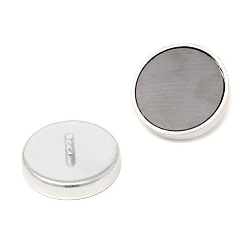Ferrit-Topfmagnet mit M5-Außengewinde für Kunst, Handwerk, Modellbau, DIY und Hobby – 50 mm Durchmesser x 10 mm Dicke – 22,6 kg Zugkraft, 4 Stück Ferrit-Topfmagnet mit M5-Außengewinde für Kunst, Handwerk, Modellbau, DIY und Hobby – 50 mm Durchmesser x 10 mm Dicke – 22,6 kg Zugkraft, 4 Stück von first4magnets