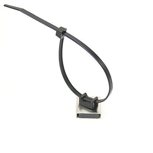 Magnetische Kabelbindungshalterung Zu Hause, Büro Oder Klassenzimmer - 26 x 23 x 6,3mm Dick - 6,1kg Zug - Pack von 10 von first4magnets