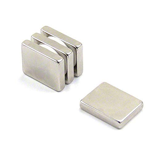 N42 Neodym - Magnet Für Kunst, Kunsthandwerk, Modellherstellung, Diy, Hobbys - 25mm x 20mm x 5mm Dick - 9,9kg Zug - Pack von 4 von Magnet Expert