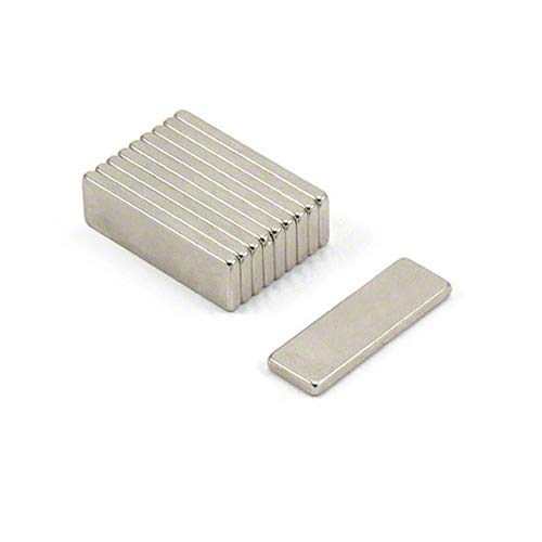 Ultrahoher Leistung N52 Neodym Magnet - 25mm x 8mm x 2mm Dick - 3kg Zug - Pack von 10 von first4magnets