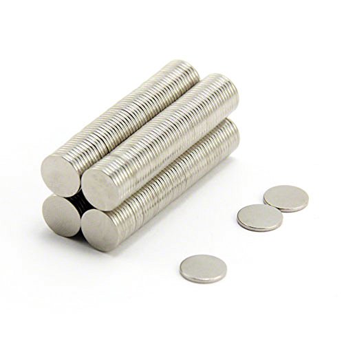 First4magnets F307-200 10mm Durchmesser x 1mm dicken N42 Neodym-Magneten - 0,58 kg ziehen (Packung mit 200), Silver, 25 x 10 x 3 cm von first4magnets