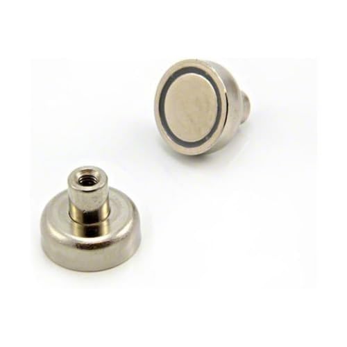 N42 Neodym Pot Magnet für DIY-, Engineering-, Herstellung, Hängen- und Halteanwendungen 20 mm Durchmesser x 14 mm groß x M4Gewinde 18,3 kg Zug von first4magnets