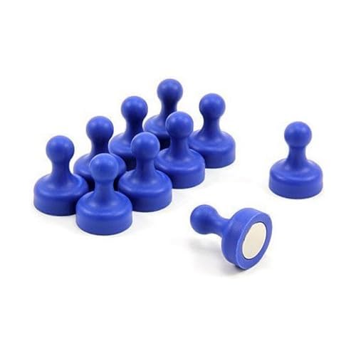 First4magnets F4MSBUHP-10 Hohe Leistung blau Skittle Magnet - Büro & Kühlschrank (19mm Durchmesser x 25mm hoch) (Packung mit 10), Silver, 25 x 10 x 3 cm von first4magnets