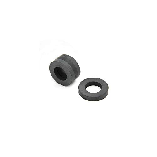 First4magnets FR32185-4 32mm Außendurchmesser x 18mm Innendurchmesser x 5,5 mm dicken Y30BH Ferrit Ring Magnet-1kg ziehen (4-er Pack), Silver, 25 x 10 x 3 cm von first4magnets