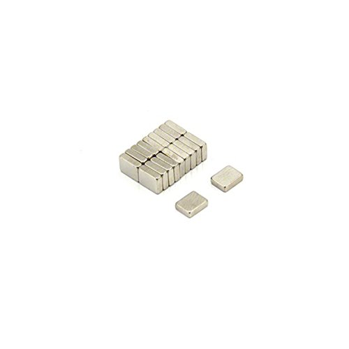 First4magnets MOD3-20 5 x 4 x 1,5 mm dicken N45 Neodym-Magneten - 0,5 kg ziehen (Packung mit 20), Silver, 25 x 10 x 3 cm, Stück von first4magnets