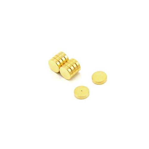 Goldplattentherapie - Magnet Für Magnettherapie und Schmerzlinderung - Grübchen Auf Nordwand - 6mm Durchmesser x 1,5mm Dick - 0,44kg Zug - Pack von 100 von first4magnets