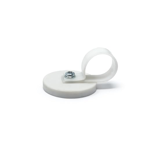 Kabelhaltermagnet mit 25,4 mm Kabelclip, 43 mm Durchmesser x 6 mm Höhe, gummiert, 8 kg Zugkraft, 10 Stück Kabelhaltermagnet mit 25,4 mm Kabelclip, 43 mm Durchmesser x 6 mm Höhe, gummiert, 8 kg Zugkraft, 10 Stück von first4magnets