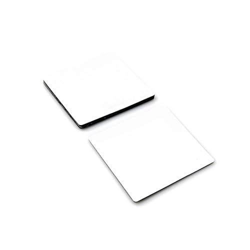 Magflex® Flexible Gloss White Trocken - Wipe - Magnetblech zum Erstellen von Scrumboards, Abnehmbar - 75mm x 75mm - Pack von 50 von first4magnets