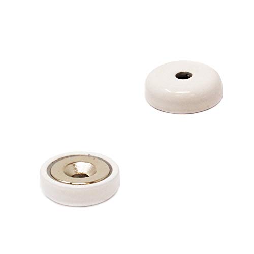 Magnet Expert NPA16(WH)-4 16mm dia A Type Neodymium Pot White (Pack of 4) Magnet von first4magnets