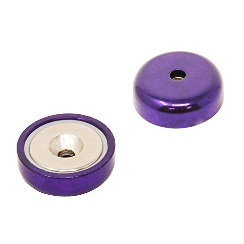 Magnet Expert NPA25(PU)-80 25mm dia A Type Neodymium Pot Purple (Pack of 80) Magnet von first4magnets