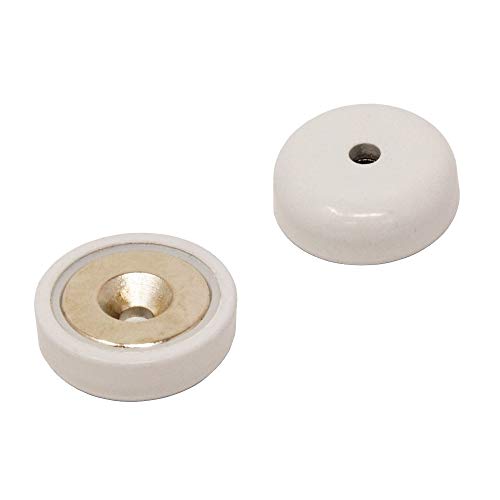 Magnet Expert NPA25(WH)-4 25mm dia A Type Neodymium Pot White (Pack of 4) Magnet von first4magnets