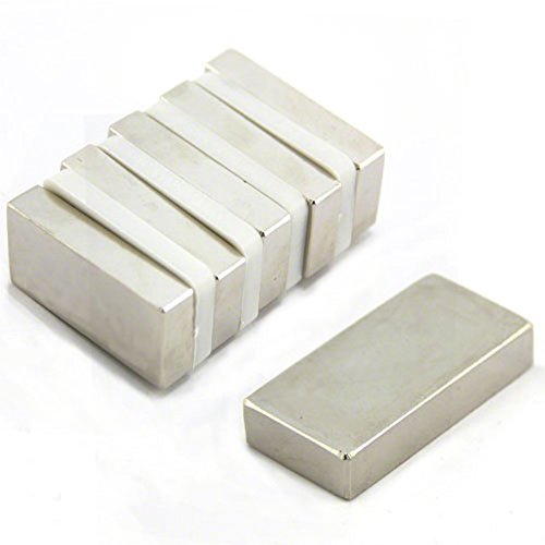 N42 Neodym - Magnet Für Diy -, Engineering - und Fertigungsanwendungen - 50mm x 25mm x 10mm Dick - 32,2kg Ziehen - Pack von 6 N42 Neodym - Magnet Für Diy -, Engineering - und Fertigungsanwendungen - 50mm x 25mm x 10mm Dick - 32,2kg Ziehen - Pack von 6 von first4magnets