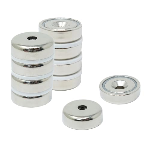 N42 Neodym - Topf - Magnet Für Kunst, Handwerk, Modellherstellung - 25mm Durchmesser x 8mm Dick x 5mm C/Waschbecken - 26kg Zug N42 Neodym - Topf - Magnet Für Kunst, Handwerk, Modellherstellung - 25mm Durchmesser x 8mm Dick x 5mm C/Waschbecken - 26kg Zug von first4magnets