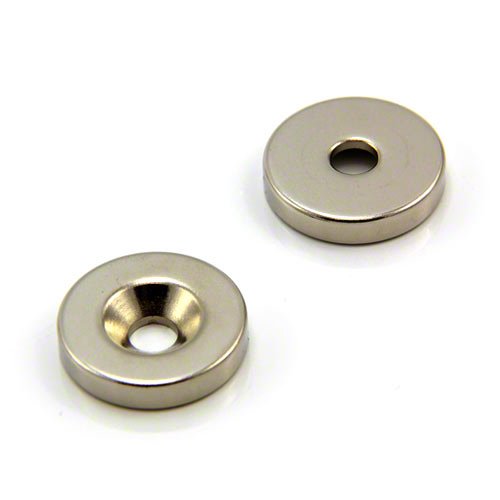 Neodym - Magnet Für Künste, Kunsthandwerk, Modellherstellung, Diy, Hobbys - 25mm Durchmesser x 5mm Dicke x 6,0mm C/Waschbecken - 11,2kg Zug - Süd von first4magnets