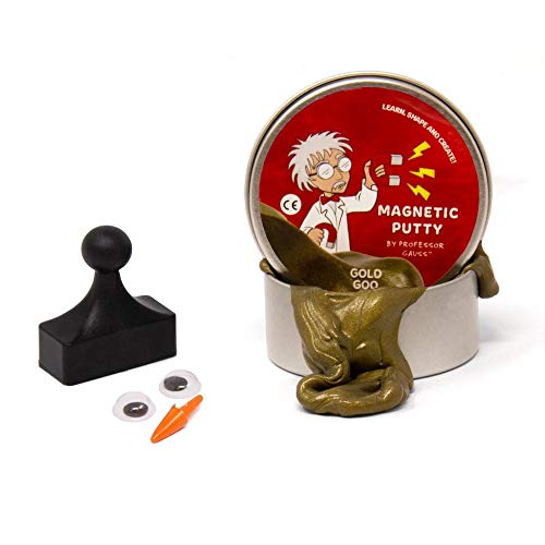 Professor Gauss™ Magnetputty Mit Skittle Magnet Für Kinder, Jungen, Mädchen, Wissenschaft, Lernen und Spaß - Gold Goo von first4magnets