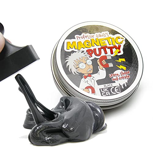 Professor Gauss™ Magnetputty Mit Skittle Magnet Für Kinder, Jungen, Mädchen, Wissenschaft, Lernen und Spaß - Schwarze GOO von first4magnets