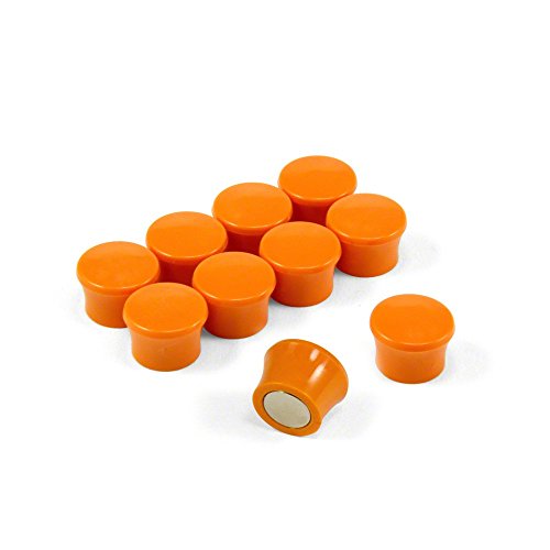 Small High Power 'Memo' Board Magnets - Orange (5 Packs of 10) von first4magnets